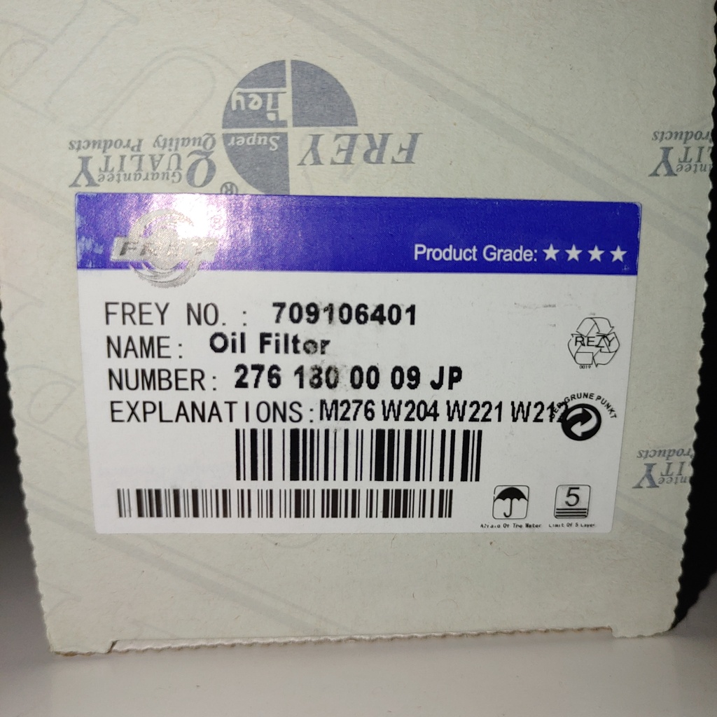 Mercedes Benz Oil Filter Insert, with seal ring 2761800009